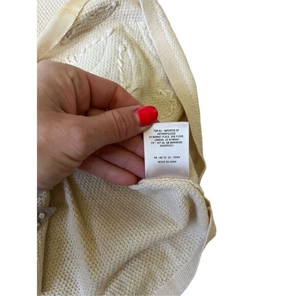 Anthropologie Knitted & Knotted Ardennes Cardigan Sweater Embellished Applique s - Picture 8 of 10